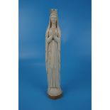 Carved Ivory figure - Lady Madonna - Approx H: 29.5cm