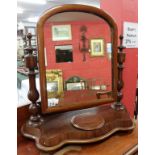 Mahogany toilet mirror