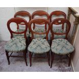 Set of 6 balloon back dining chairs