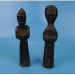 2 early carved religious figures