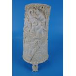 Ivory brush pot - Approx H: 23cm