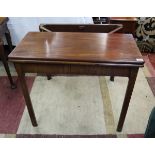 18th century mahogany card table with concertina movement