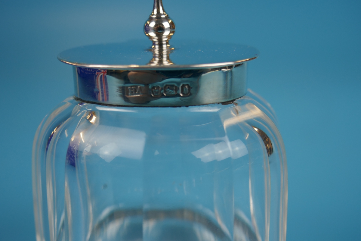 Hallmarked Victorian silver inkwell with candle holder - Birmingham 1897 Atkin Bros - Image 7 of 7