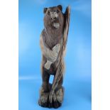 Black forest style carved bear - Approx H: 84cm