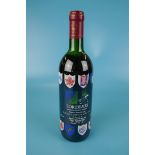 Bottle of red wine - Bordeaux 1991 Rugby World Cup