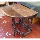 Georgian barley-twist gateleg table