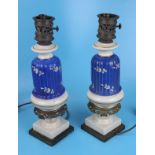 Pair of ceramic lamps - Approx H: 41cm