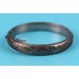 Silver engraved bangle