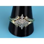 Gold & diamond cocktail ring (Size: X)