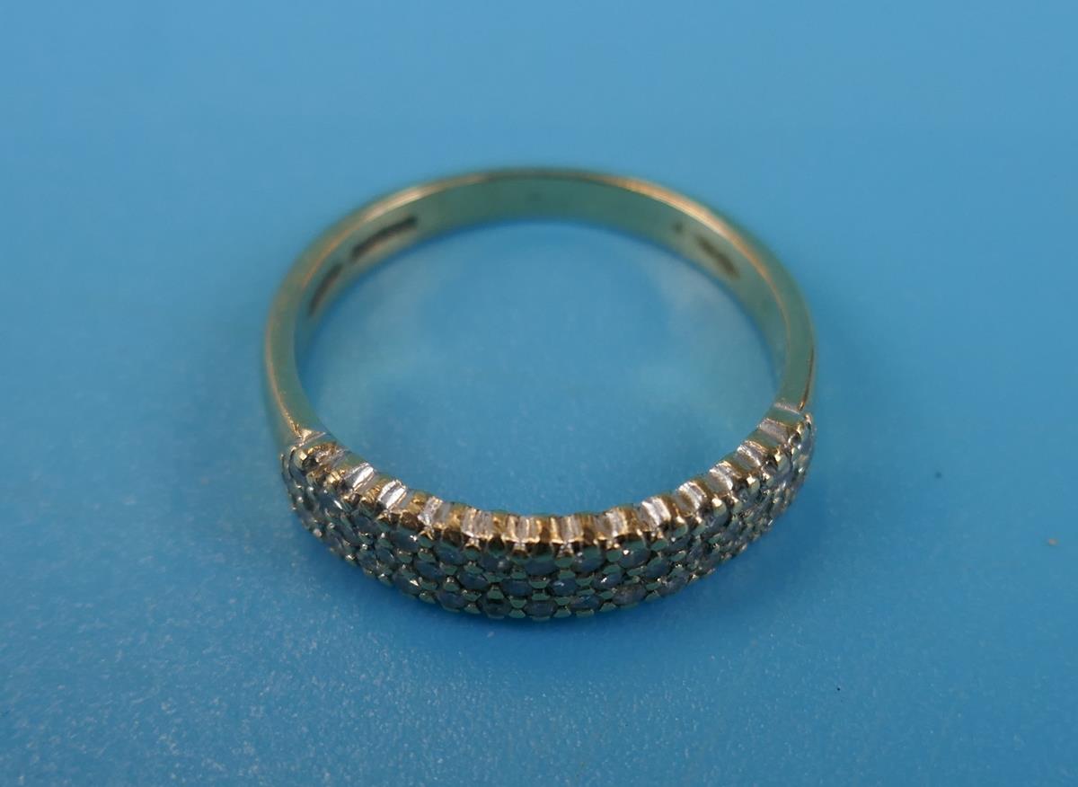 Gold diamond encrusted ring (Size: O) - Image 2 of 3