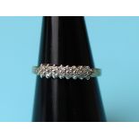 Gold diamond set ring (Size: N½)