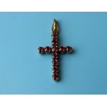 Gold ruby set cross