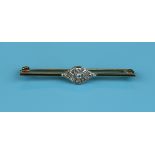 Antique 18ct gold diamond set brooch