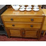 Mahogany cabinet with 2 drawers - Approx W: 89cm D: 48.5cm H: 80cm