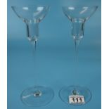 Pair of Claus Josef Riedel crystal candle holders