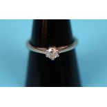 White gold ¼ct diamond solitaire ring