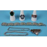 Small collection of silver and costume jewellery