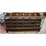 Haberdashery cabinet (top glass missing) - Approx W: 181cm D: 56cm H: 92cm