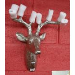 Nickle plated wall mounted stags head