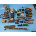 Collection of early model railway to include engines, carriages, transformers etc