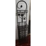 Vintage Art Nouveau style wrought iron wine rack