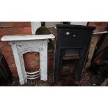 3 Victorian cast iron fire inserts to include a pair