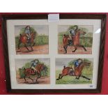 1930's watercolour - Walk, Trot, Canter & Gallop