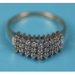 Unusual gold diamond set ring