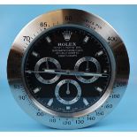 Good quality reproduction Rolex advertising clock with sweeping second hand - Daytona