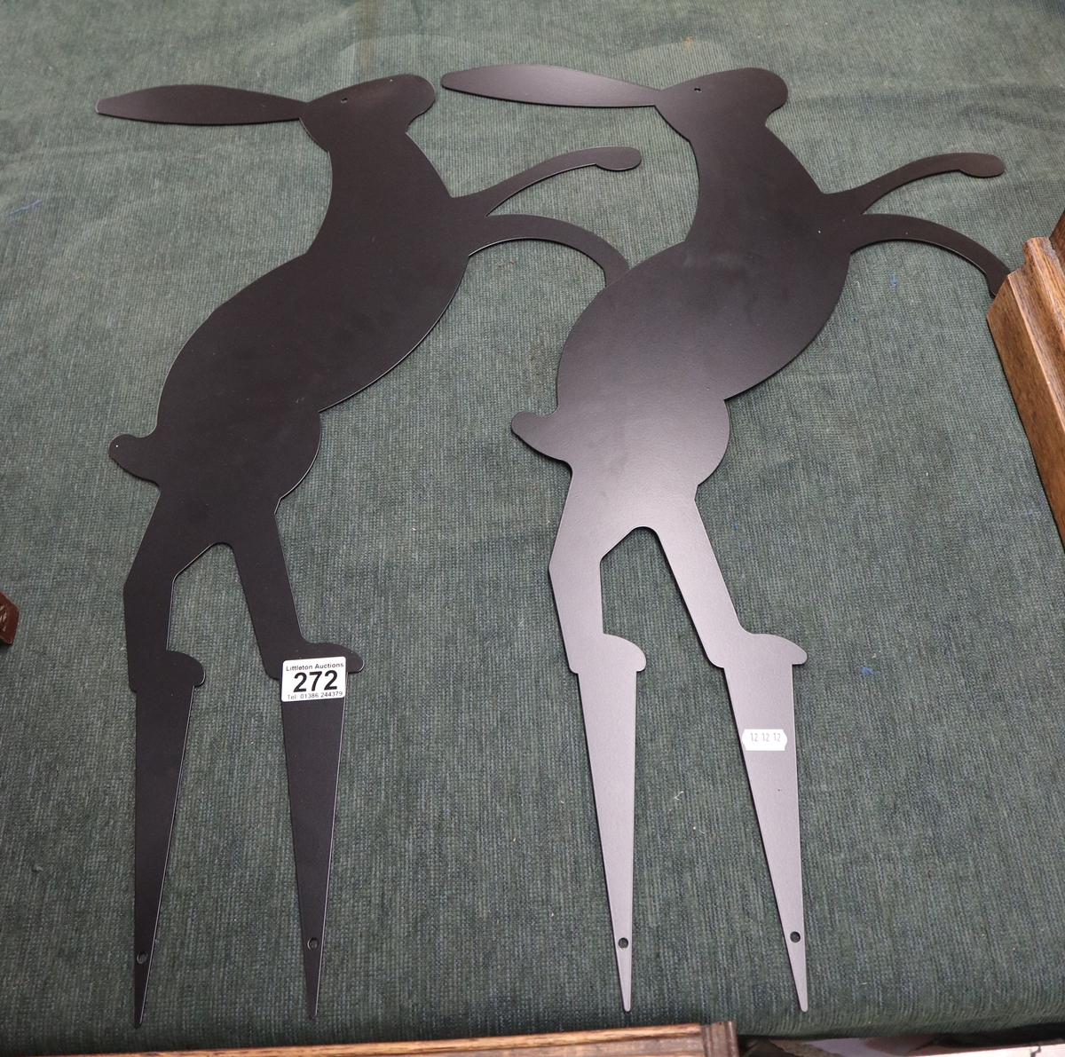 Pair of hare silhouettes