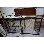 Antique metal framed single bed