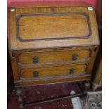 Edwardian oak bureau