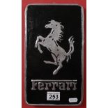 Reproduction cast Ferrari sign