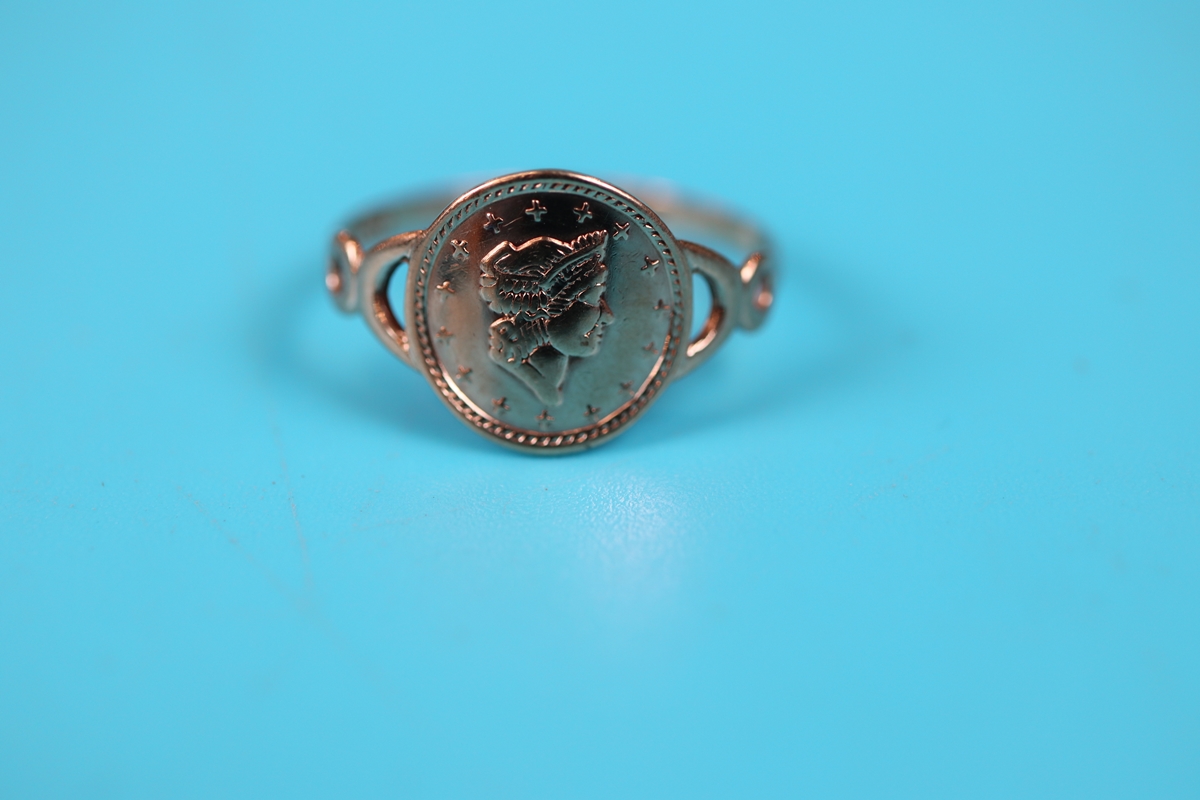 Gold coin ring - Image 3 of 3