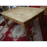 Antique pine farmhouse table - Approx L: 152cm W: 99cm H: 73cm