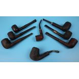 Collection of wooden pipes