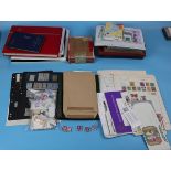 Box of stamps & stamp albums