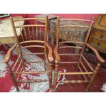 2 spindle back chair frames