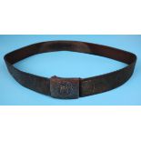 WW2 German belt buckle 'GOTT-MIT-UNS' on belt