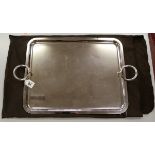 Christofle tray Vertigo by Andrée Putman with original bag - Approx 64cm x 41cm