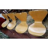 Set of 4 retro dining chairs