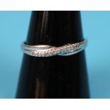 White gold diamond set ring