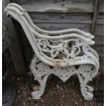 Pair of cast iron bench ends