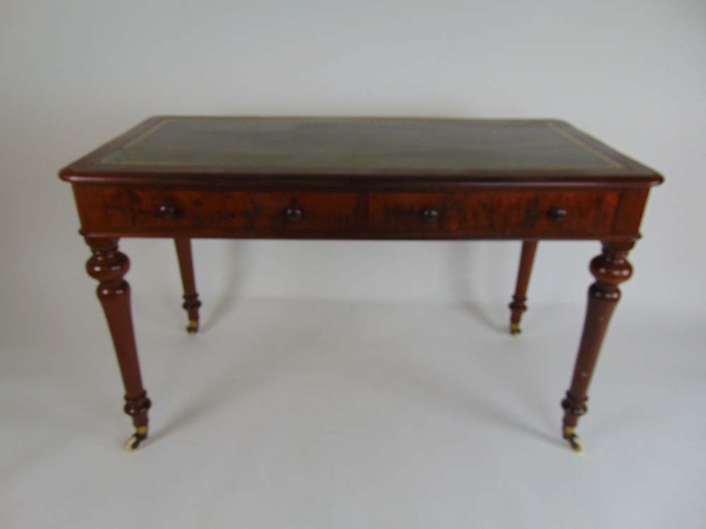 A 19th century mahogany writing table, t - Bild 2 aus 8