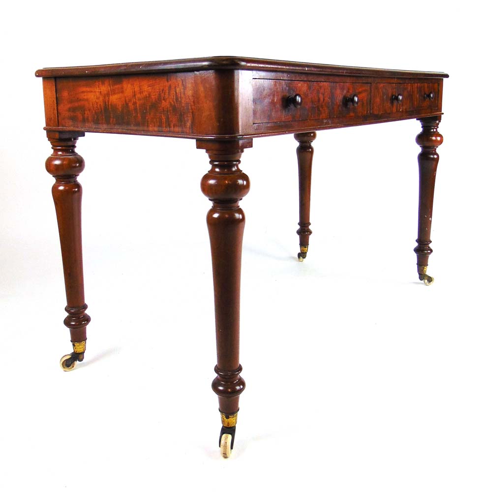 A 19th century mahogany writing table, t - Bild 4 aus 8
