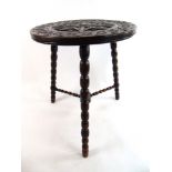 A 19th century oak occasional table, the