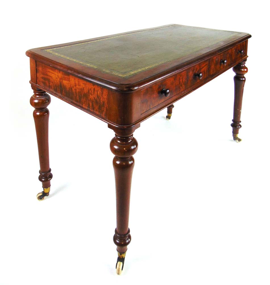 A 19th century mahogany writing table, t - Bild 3 aus 8