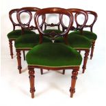 A set of six Victorian mahogany balloon