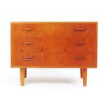 A G-Plan teak chest of three long drawer