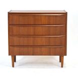 A 1960's Danish designed teak chest of f